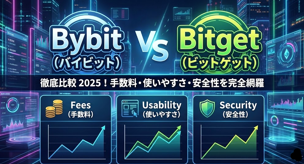 Bybit バイビット vs Bitget ビットゲット 徹底比較 2025！手数料・使いやすさ・安全性を完全網羅
