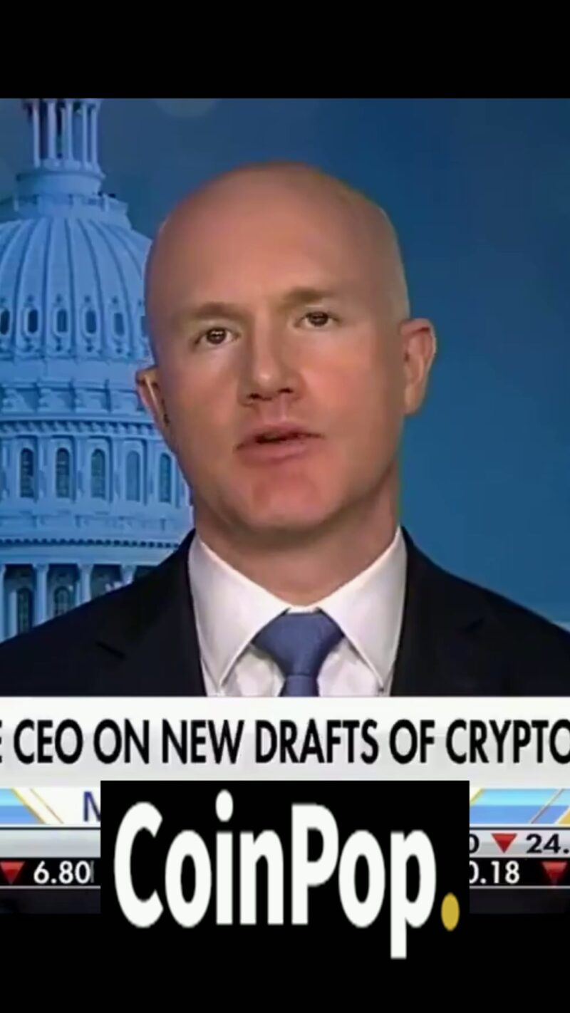 FOX 뉴스와 인터뷰 중인 코인베이스 CEO의 모습