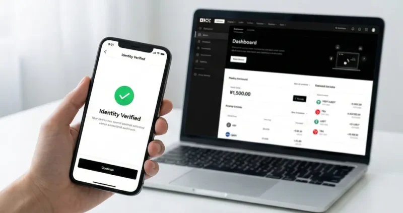 2026년 최신 OKX 거래소 앱 메인 화면 및 인터페이스